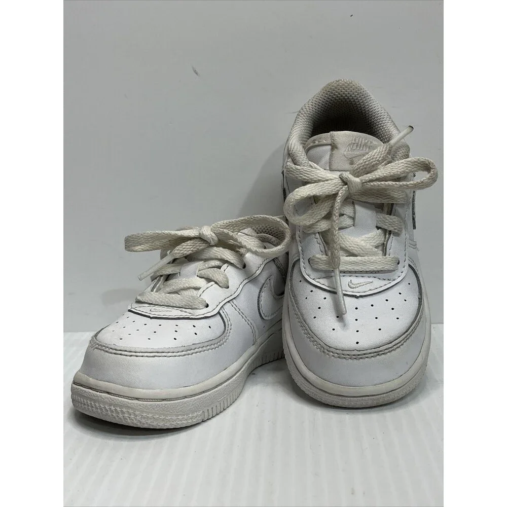 Nike Air Force 1 White Low  Leather Toddler Size 7c Sneakers 314194-117